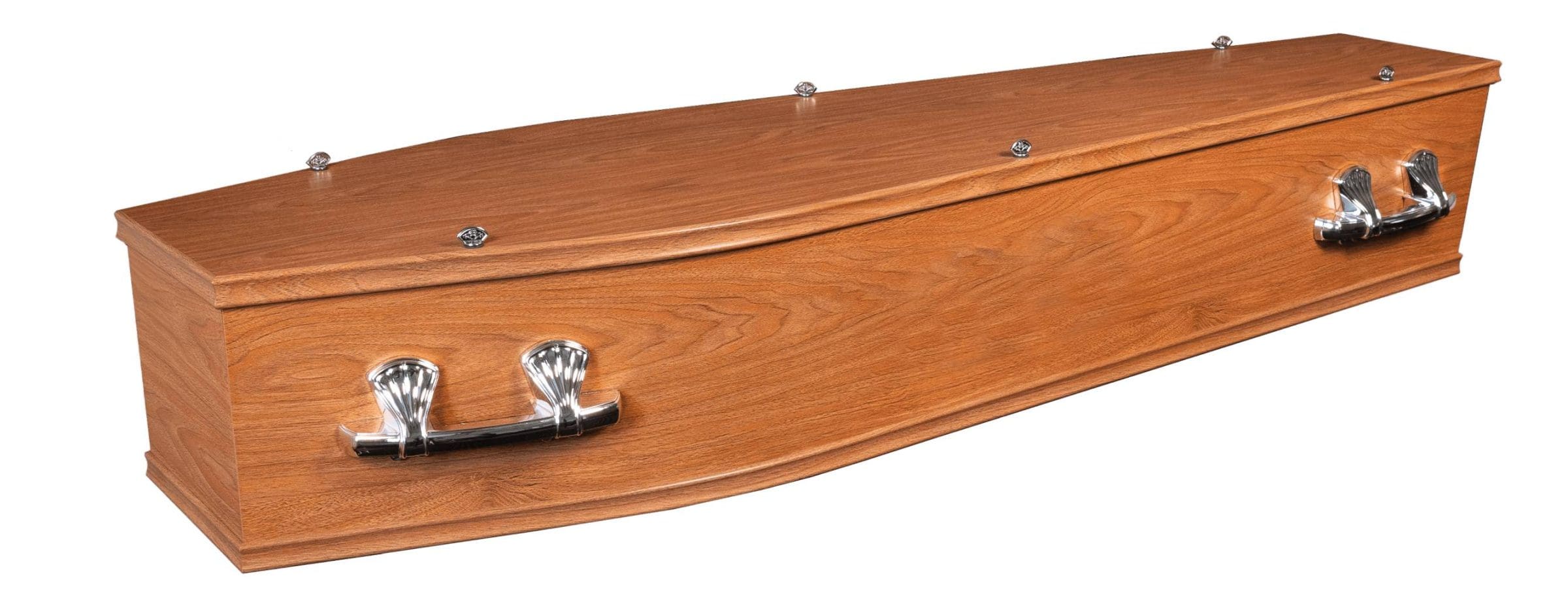 Teak Matte Finish Basic Coffin by Fry Bros Funerals in Maitland